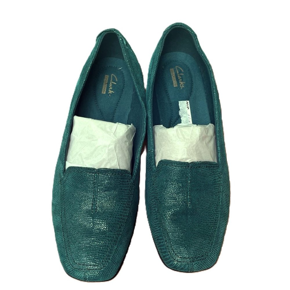 Collection by Clark Green and Black Metallic slip on loafers size 8.5W